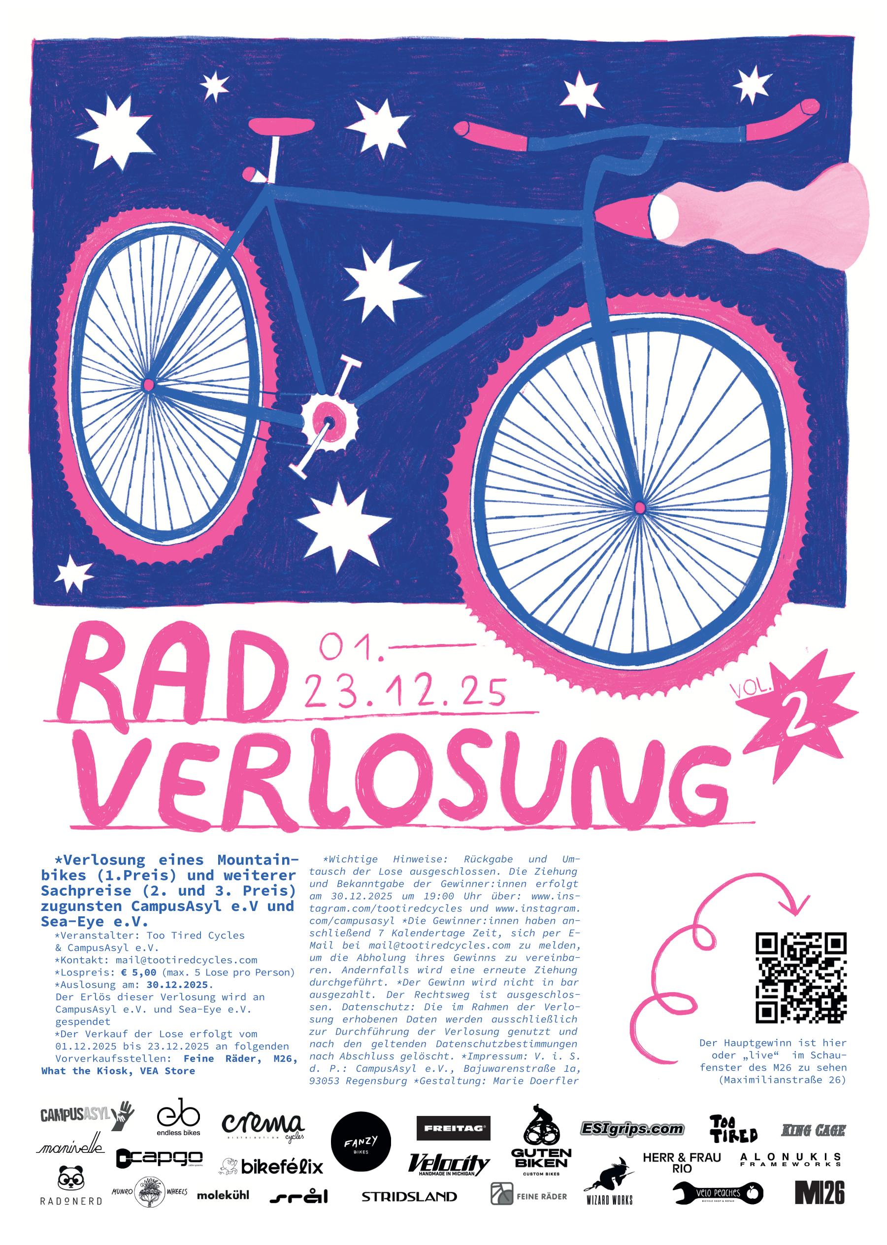 Radverlosung 2025 – gemeinsam mit Too Tired Cycles